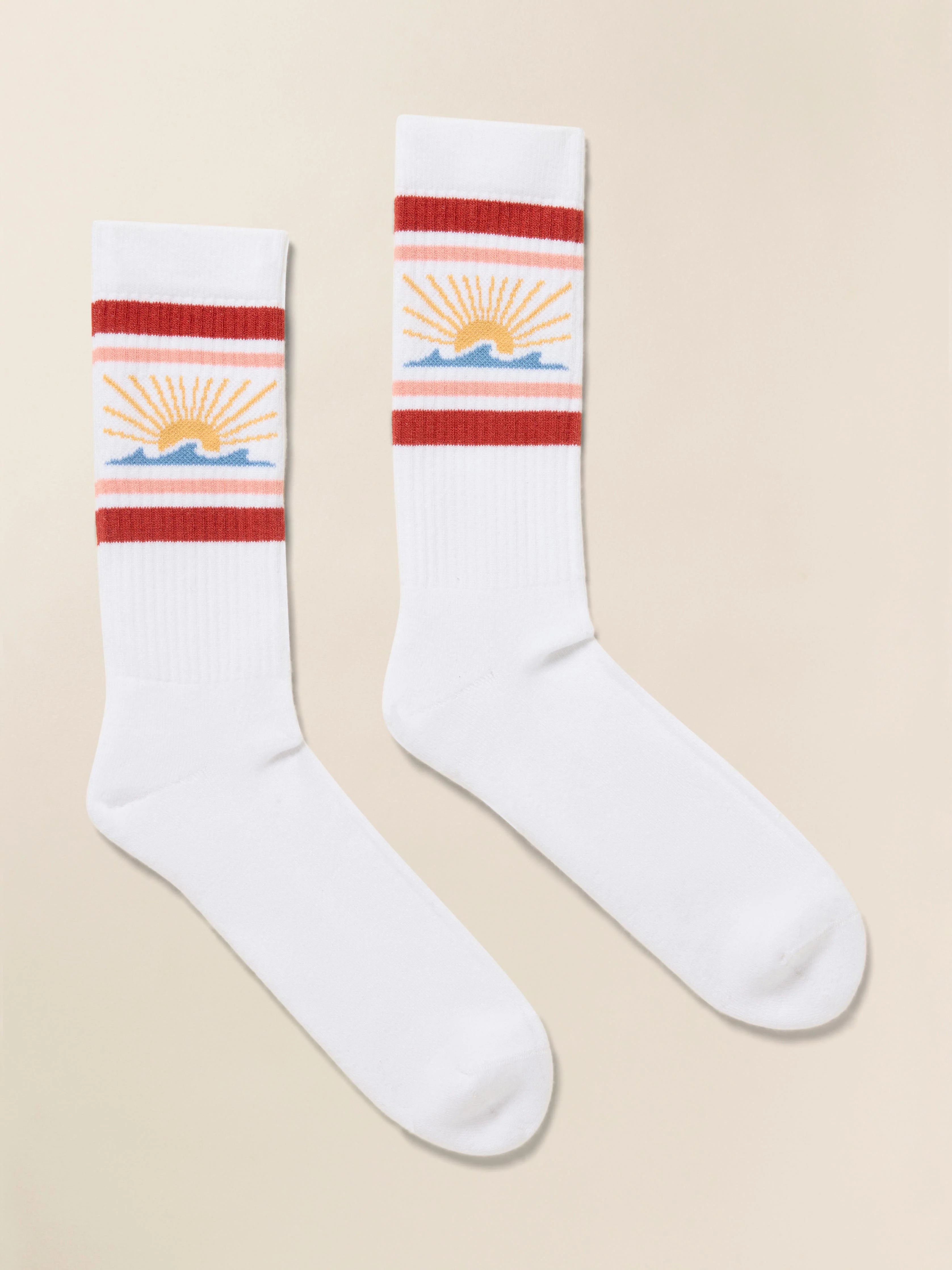 Sun And Waves Sock - Red Horizon