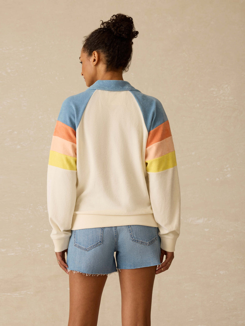 Cabana Towel Terry Quarter Zip - Sunrise Sail