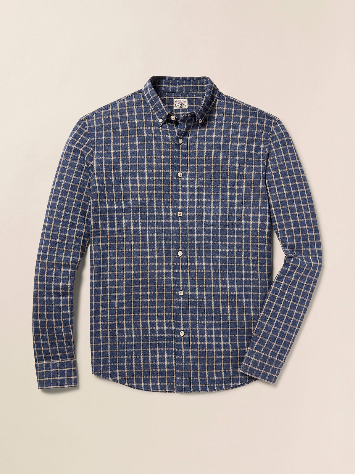 Coastline Knit Shirt - Twilight Check