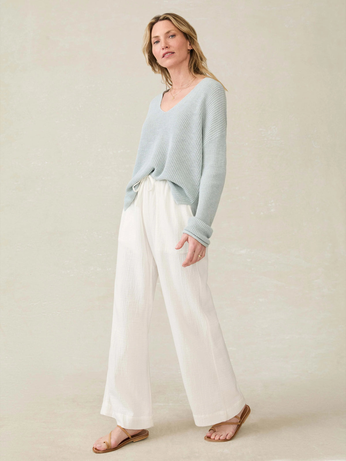 Laidback Gauze Pant - White