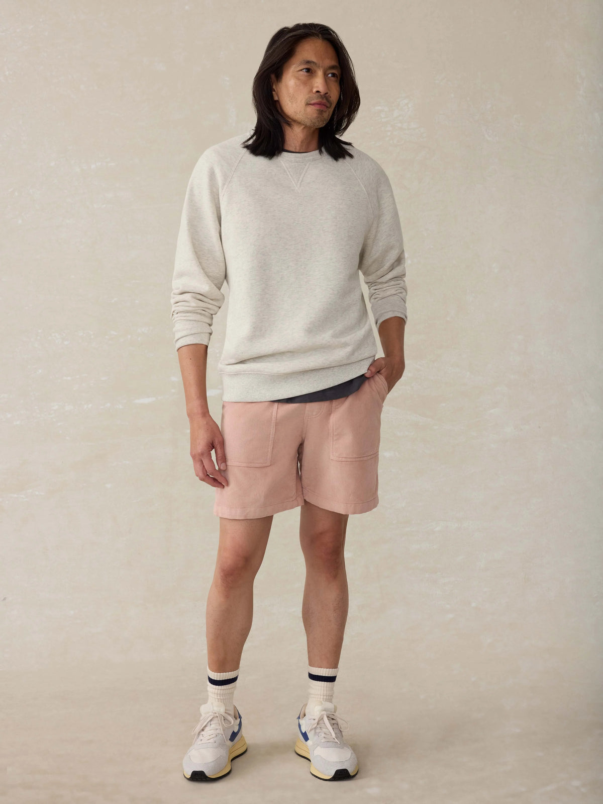 Corduroy Drawstring Utility Short - Coral Dawn