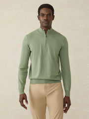 Movement™ Quarter Zip Sweater - Faded Leaf Melange