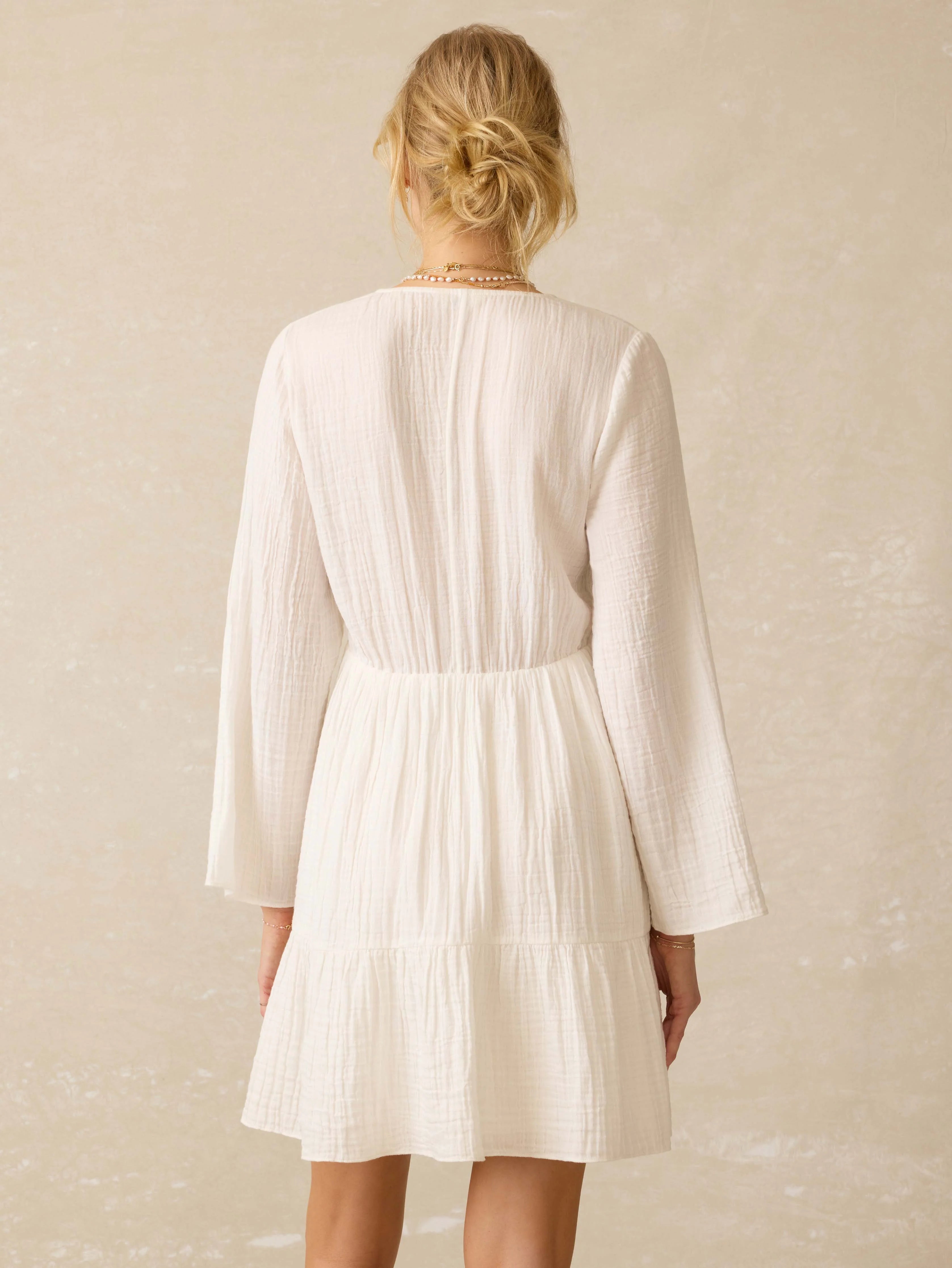 Dune Cotton Gauze Oceana Dress - White
