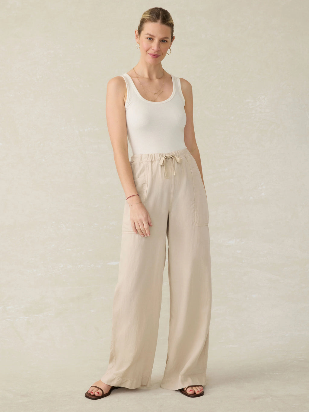 Topanga Drape Pant - Wheaten