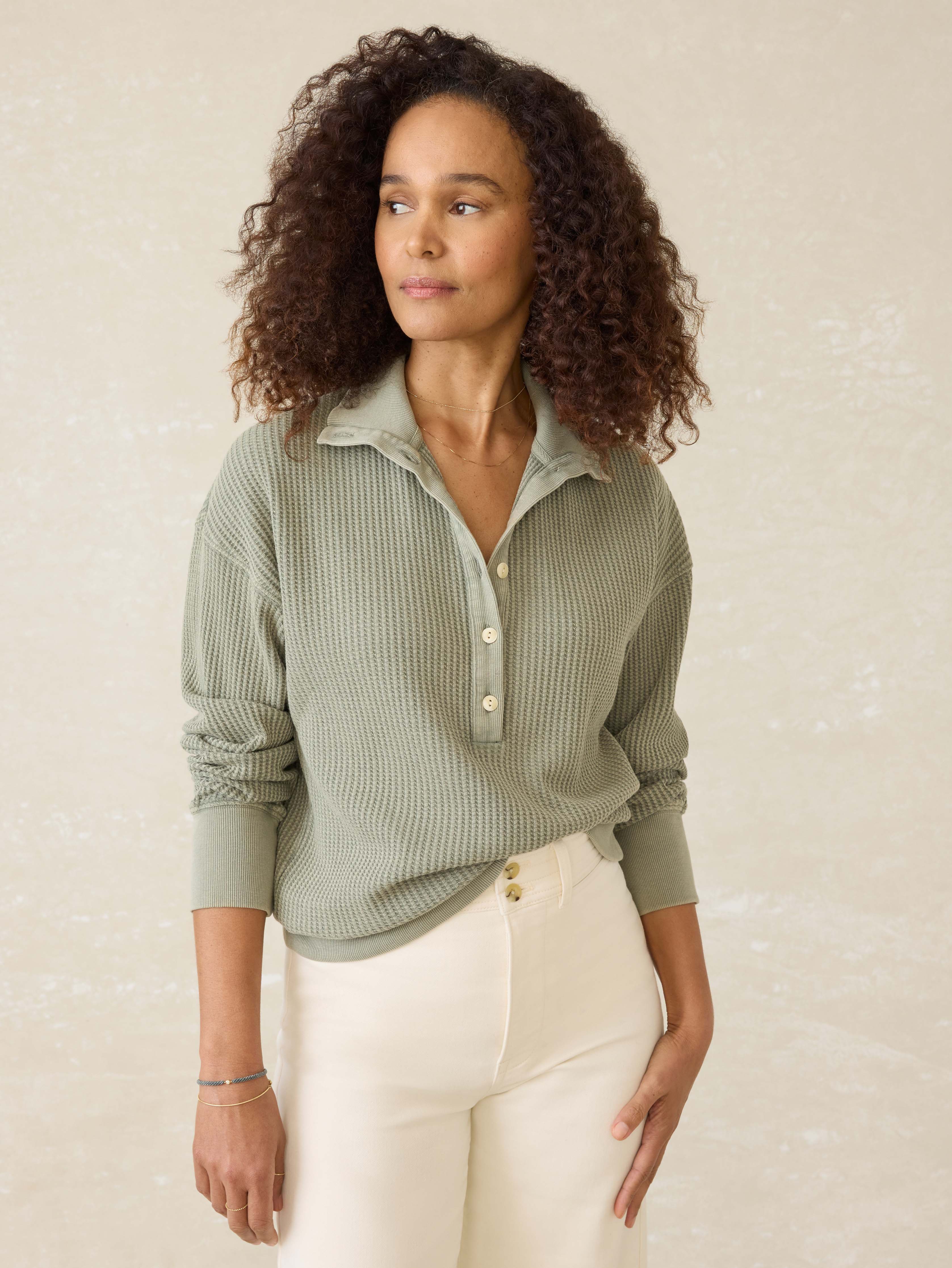 Après Waffle Henley - Coastal Sage