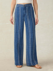 Sun Strider Linen Pant - Dockside Stripe
