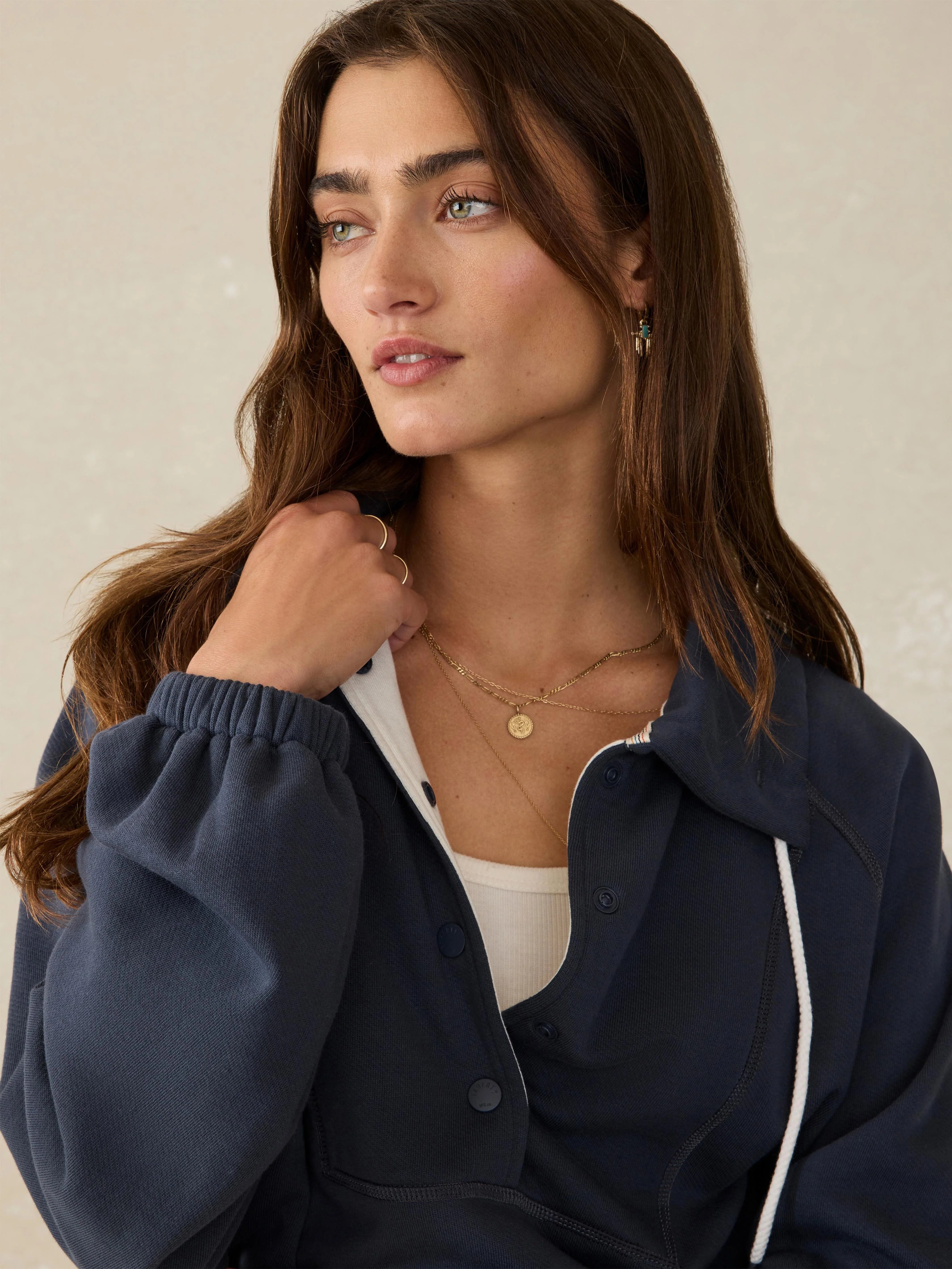 High Standard Fleece Anorak - Blue Nights