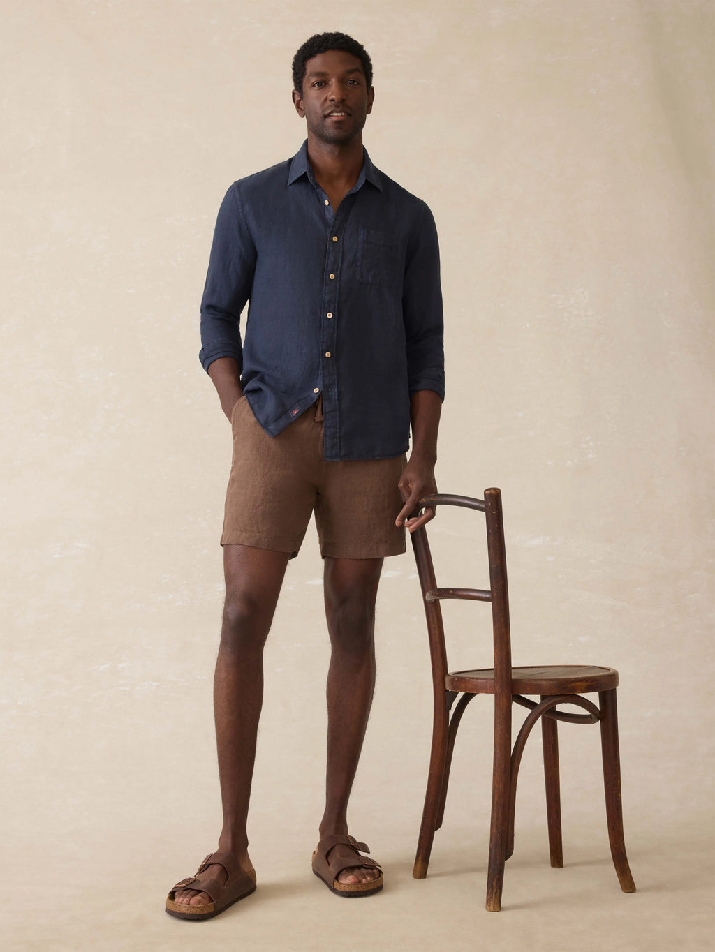 Laguna Linen Shirt - Island Navy