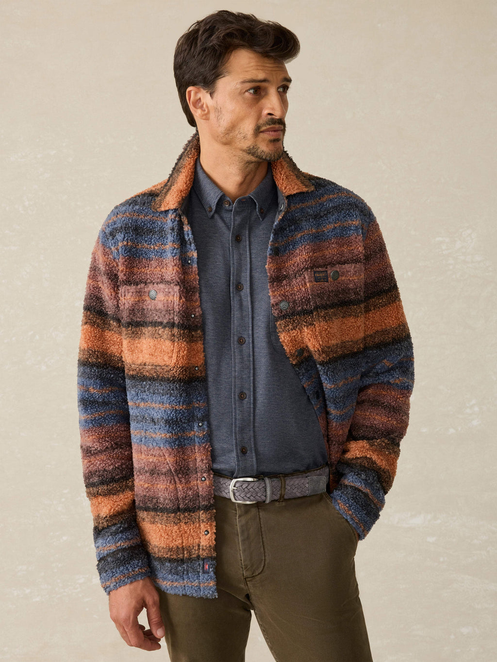 Coastline Knit Shirt - Twilight Houndstooth