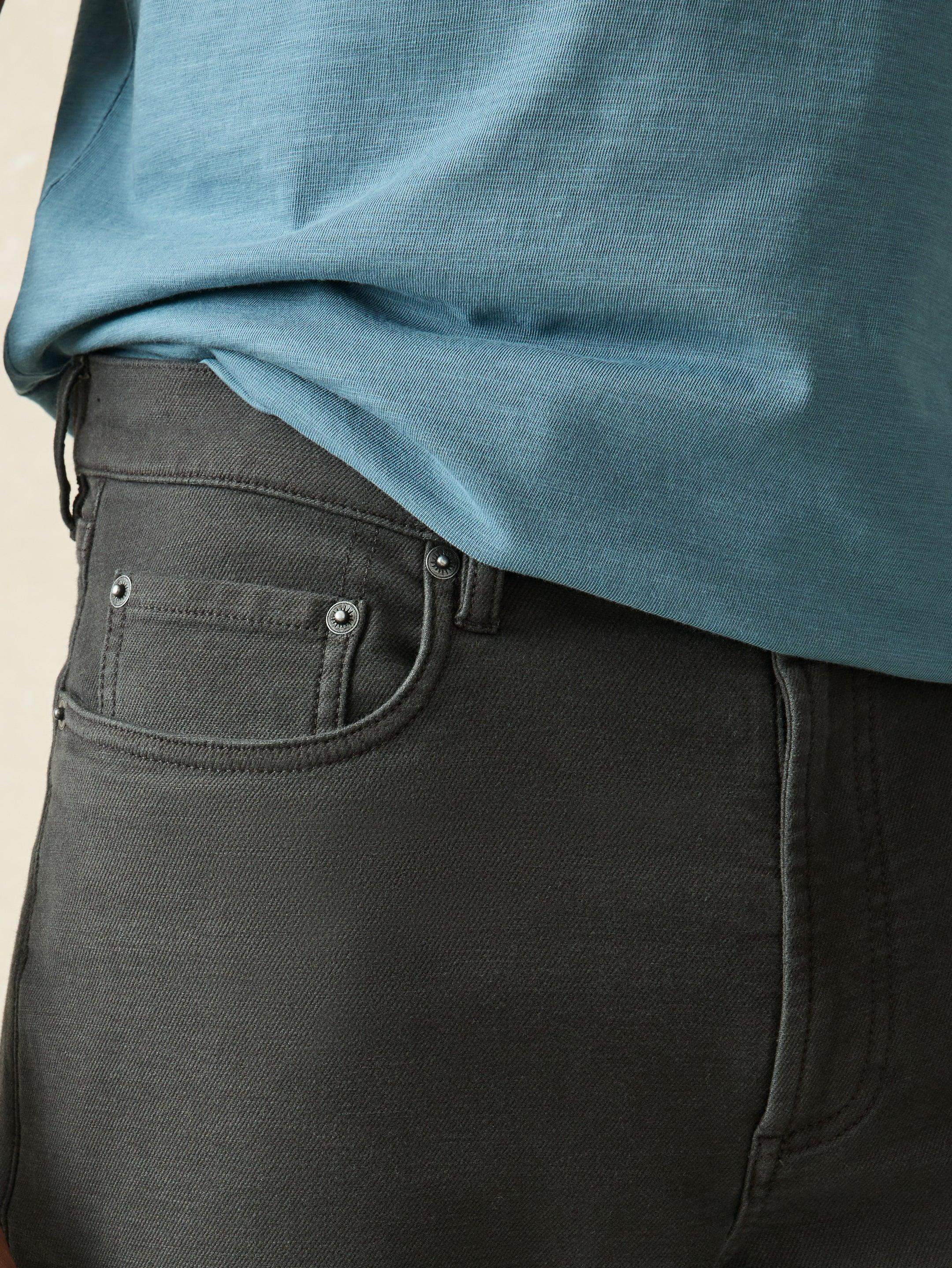 Stretch Terry 5-Pocket Athletic Fit - Onyx Black