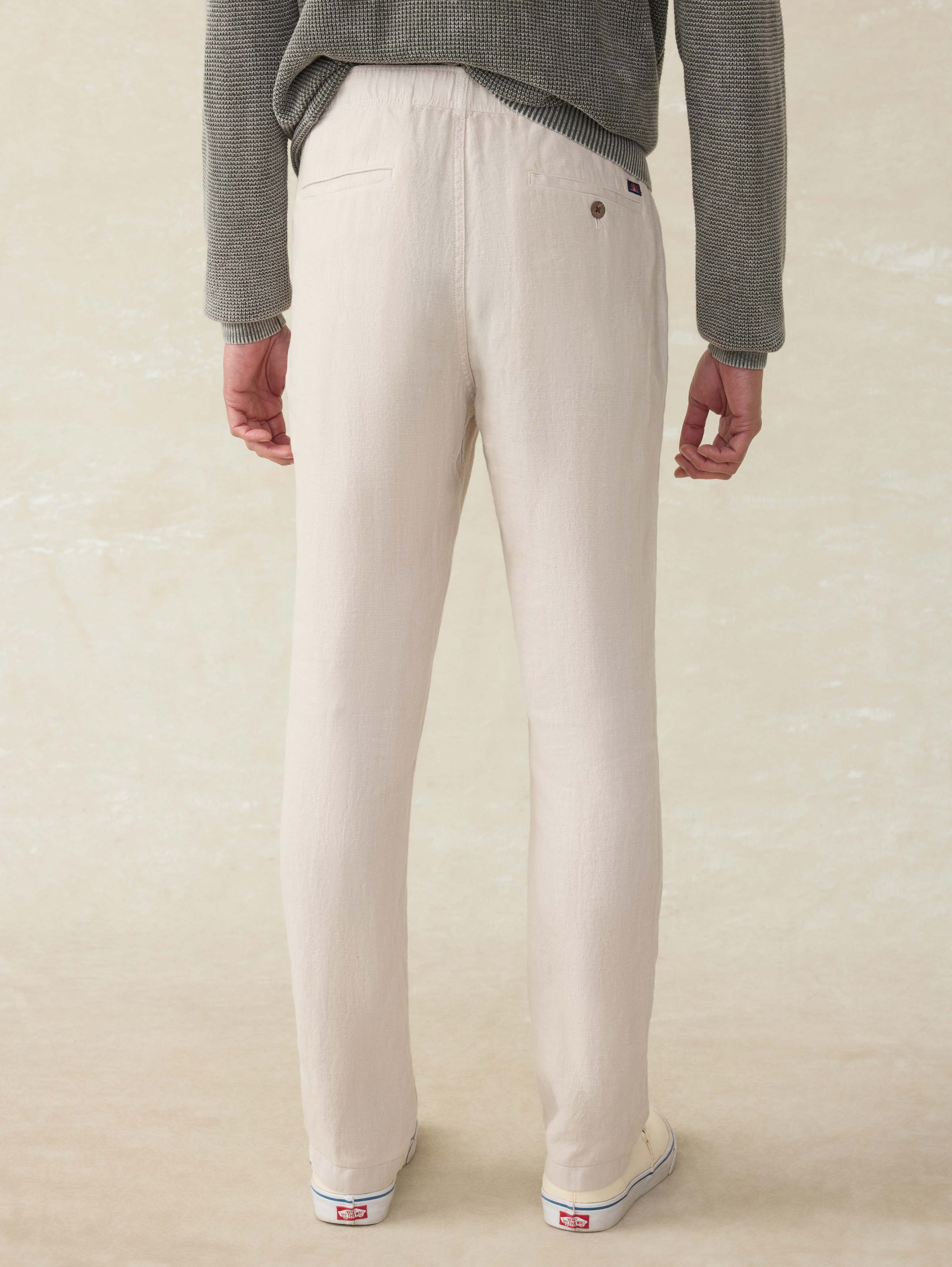 Linen Drawstring Pant - Weathered Sand