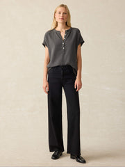 Dream Cotton Gauze Desmond Blouse - Washed Black