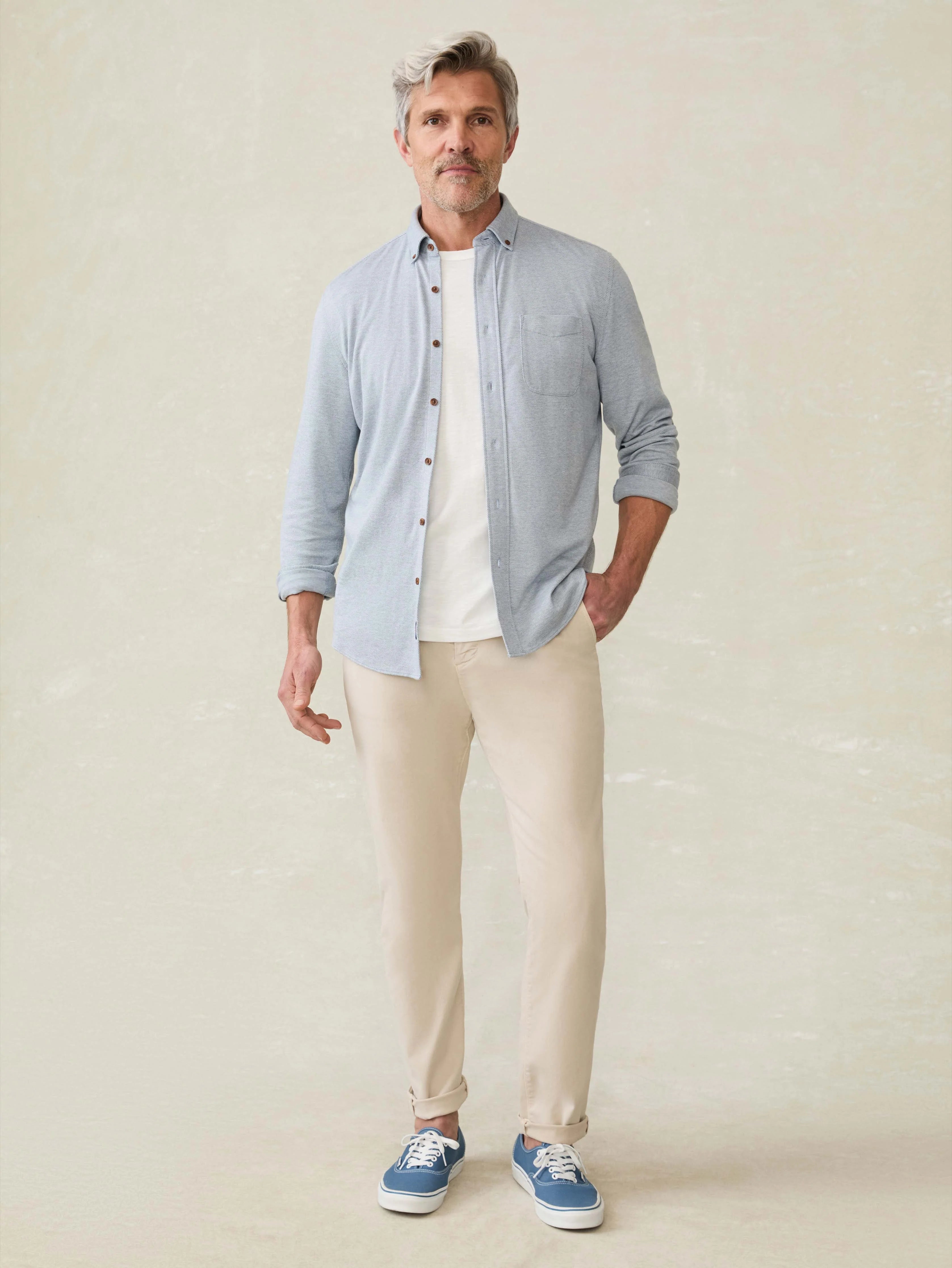 Coastline Knit Shirt - Oceanside Blue