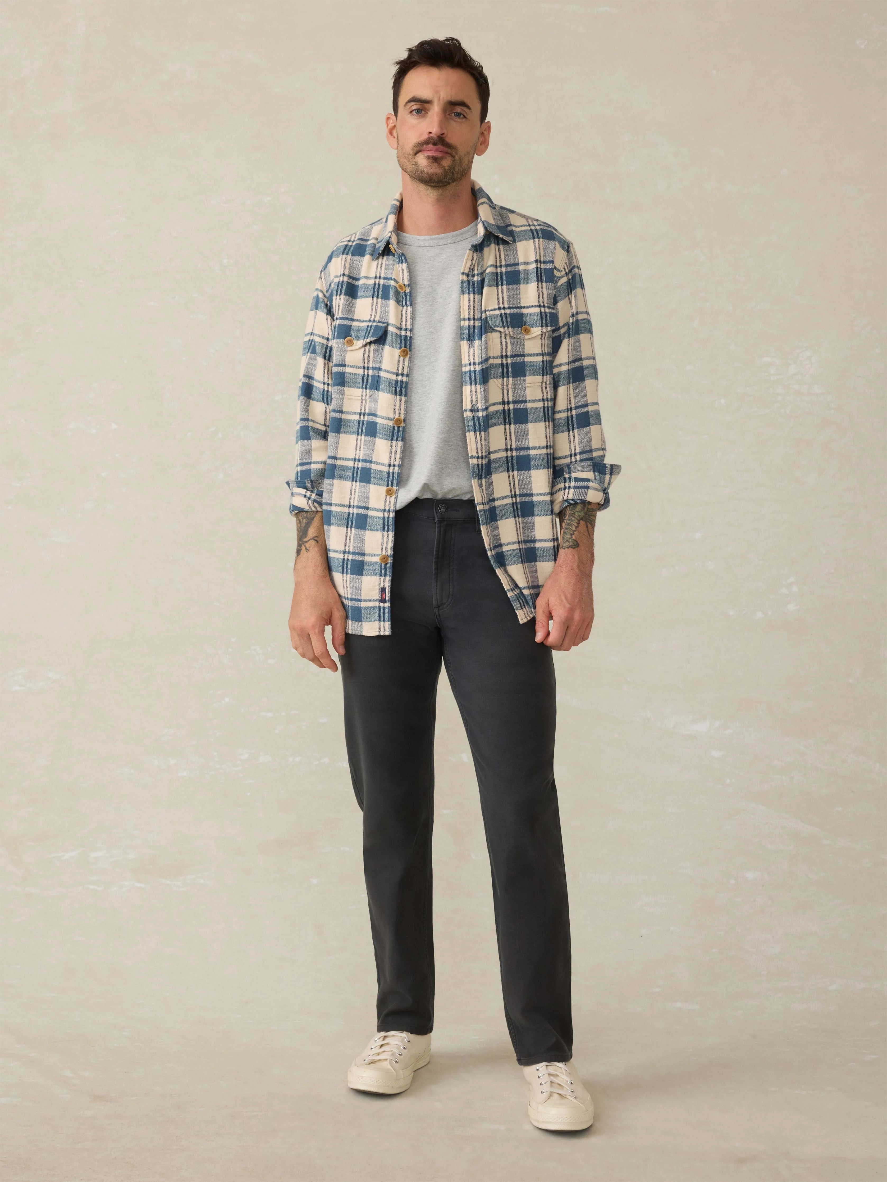 Stretch Terry 5-Pocket Pant - Onyx Black