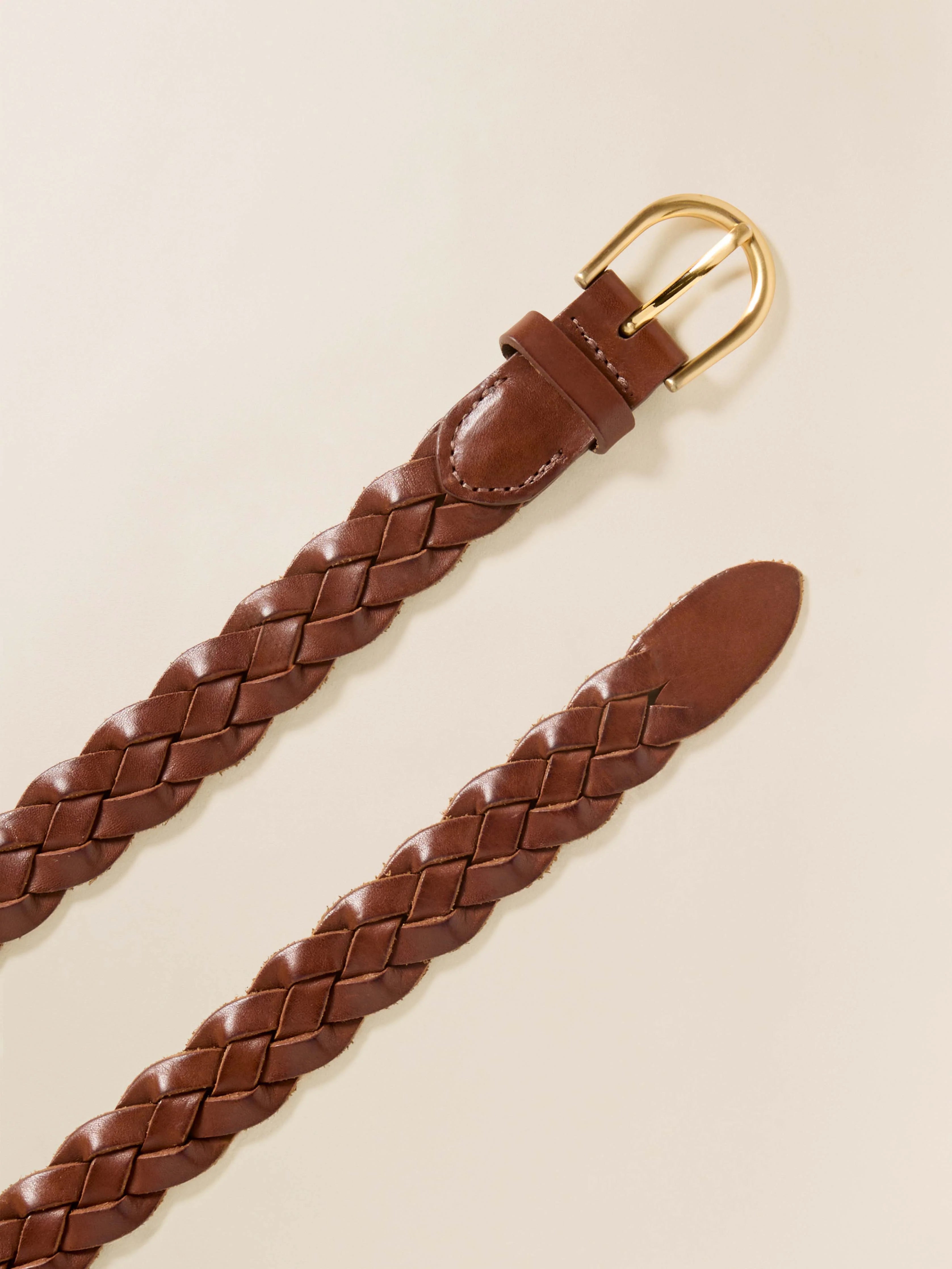 Women's Braided Belt - Saddle Brown