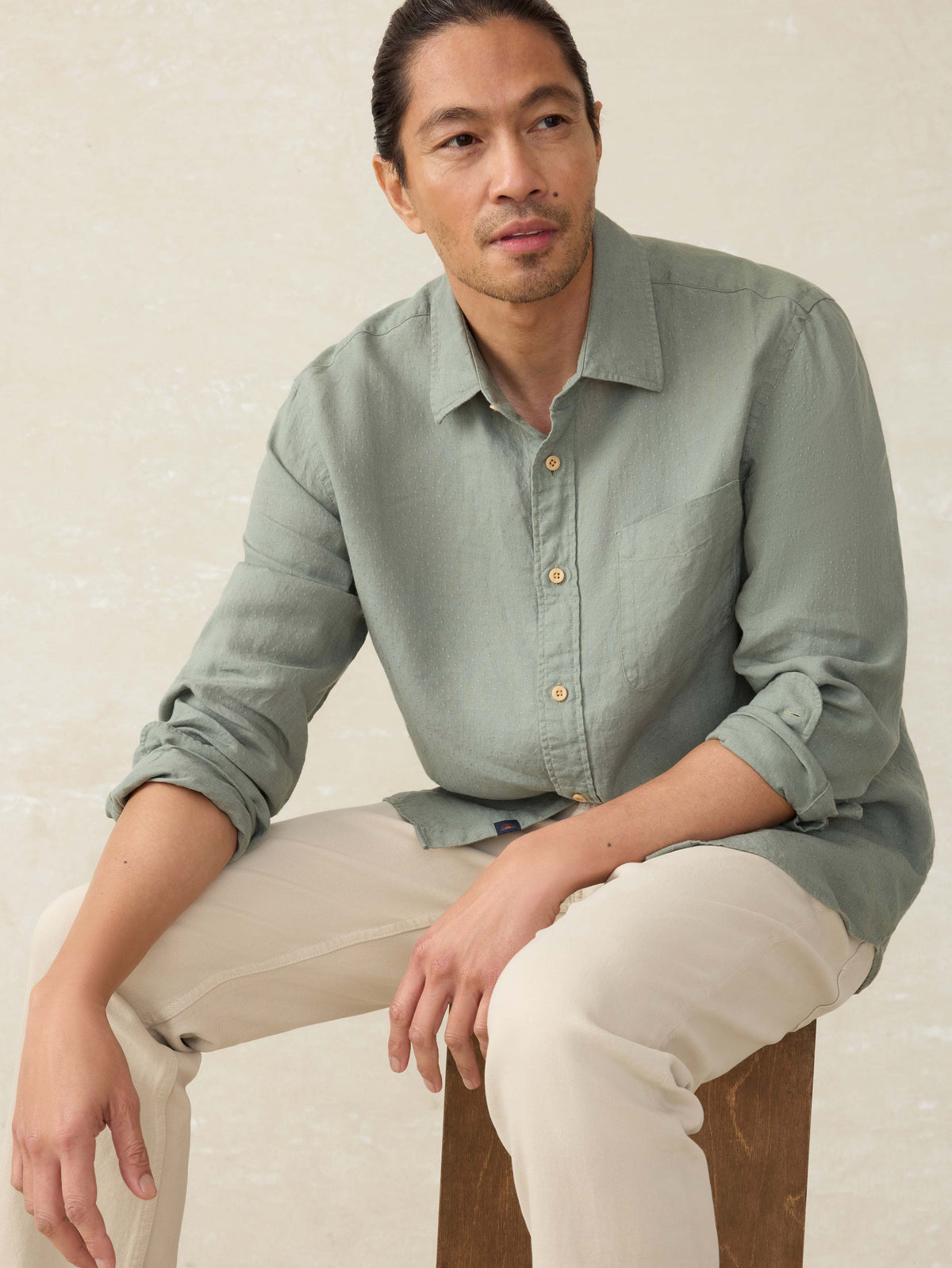 Laguna Linen Shirt - Fairfield Dobby