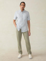 Short-Sleeve Breeze Shirt - Sky Blue Frond