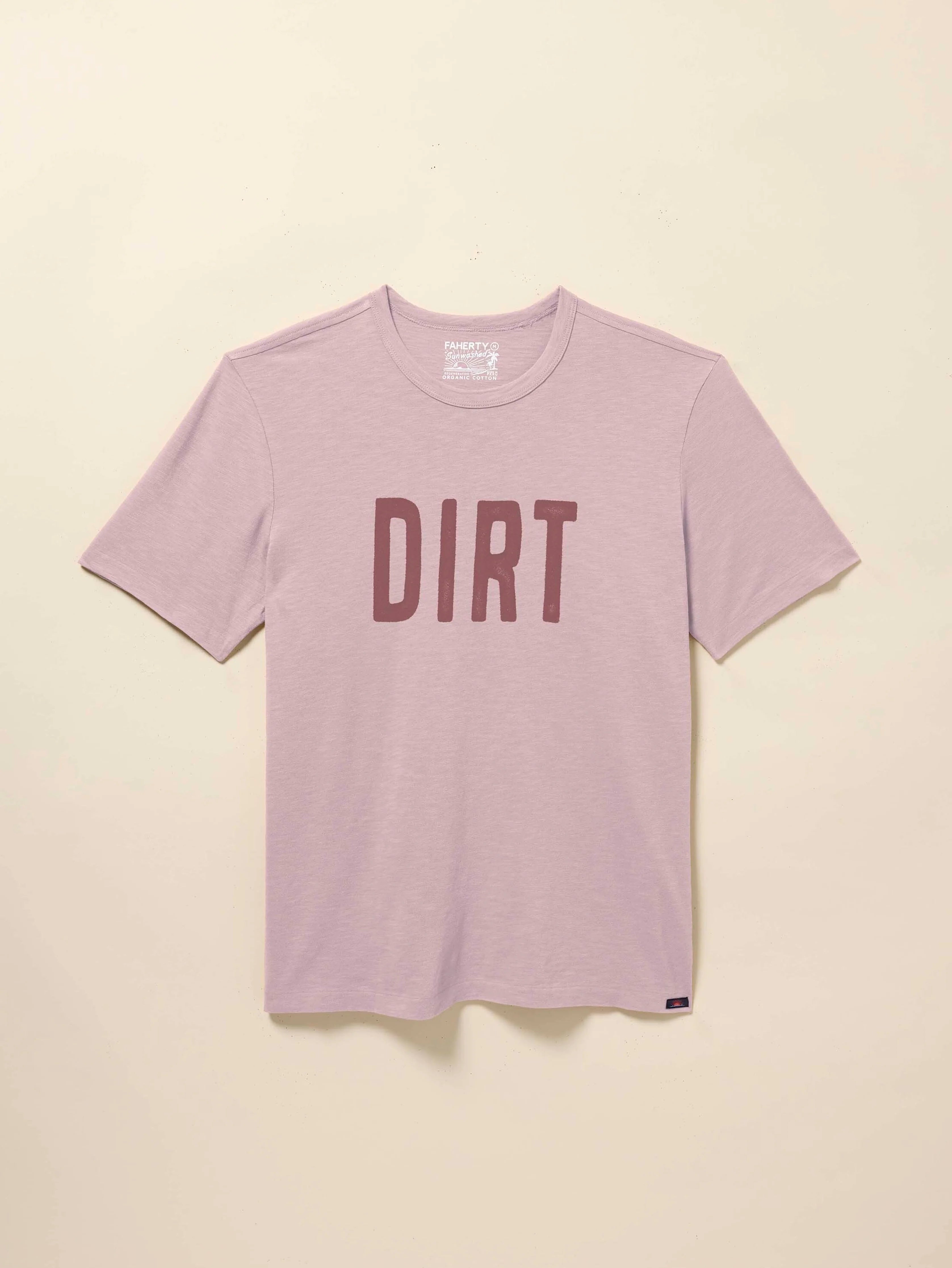 DIRT Sunwashed Regenerative Cotton Tee - Vista Plum