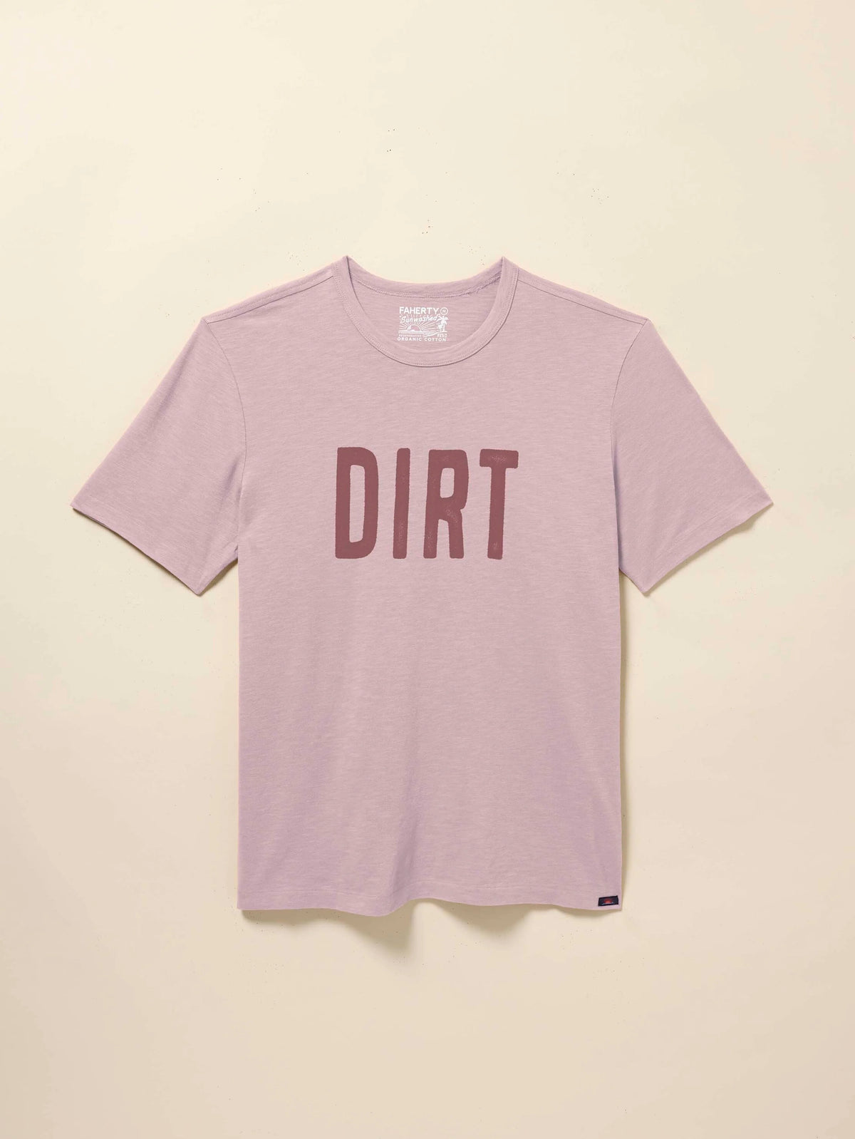 DIRT Sunwashed Regenerative Cotton Tee - Vista Plum