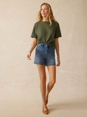 Stretch Terry Patch Pocket Short - Riverton