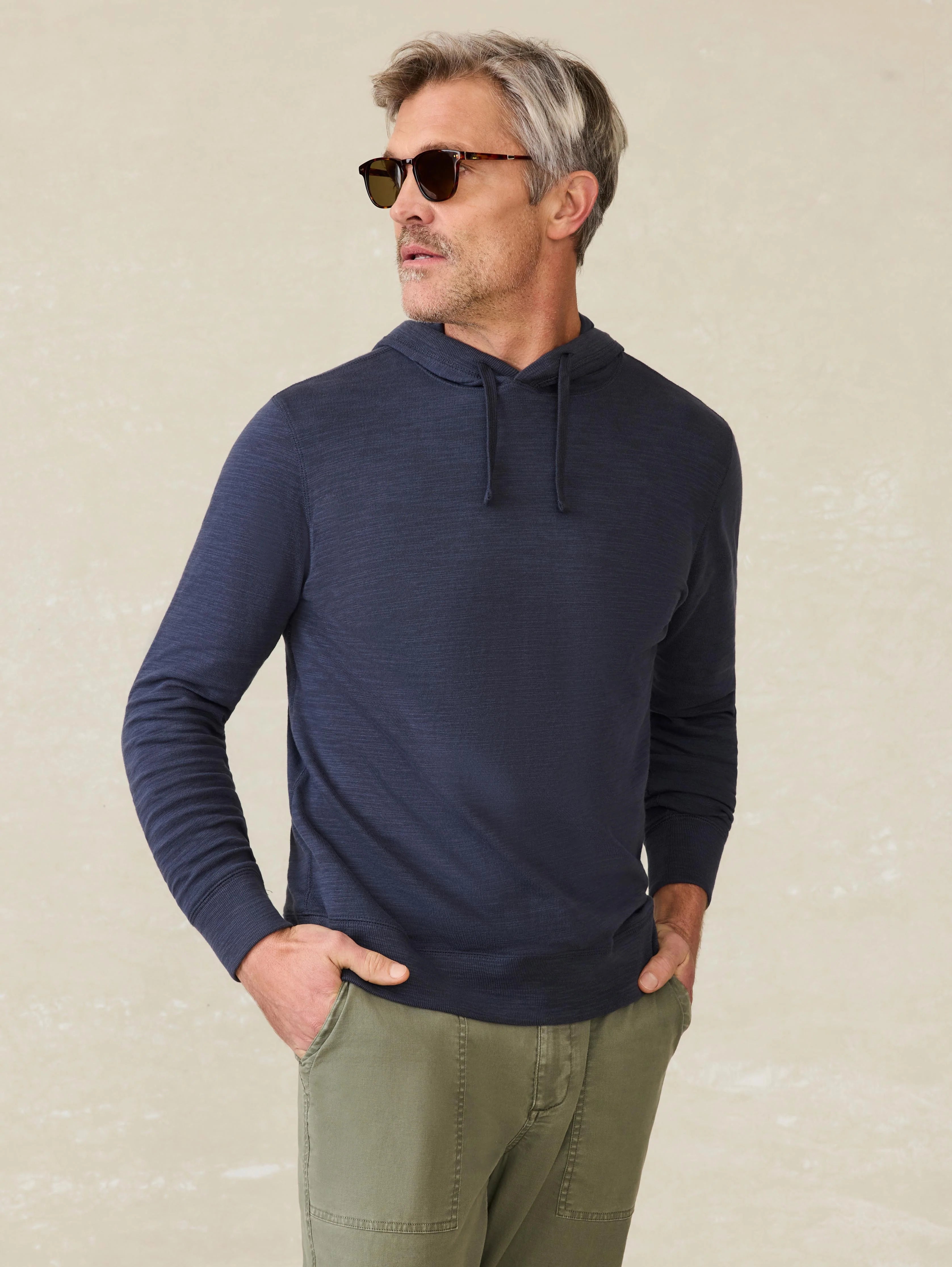 Sunwashed Midweight Organic Hoodie - Blue Nights