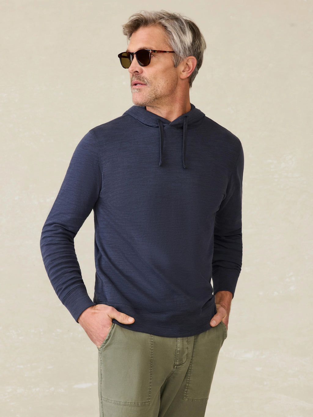 Sunwashed Midweight Organic Hoodie - Blue Nights