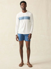 Shorelite Long-Sleeve Tech Tee - White Surf Stripe
