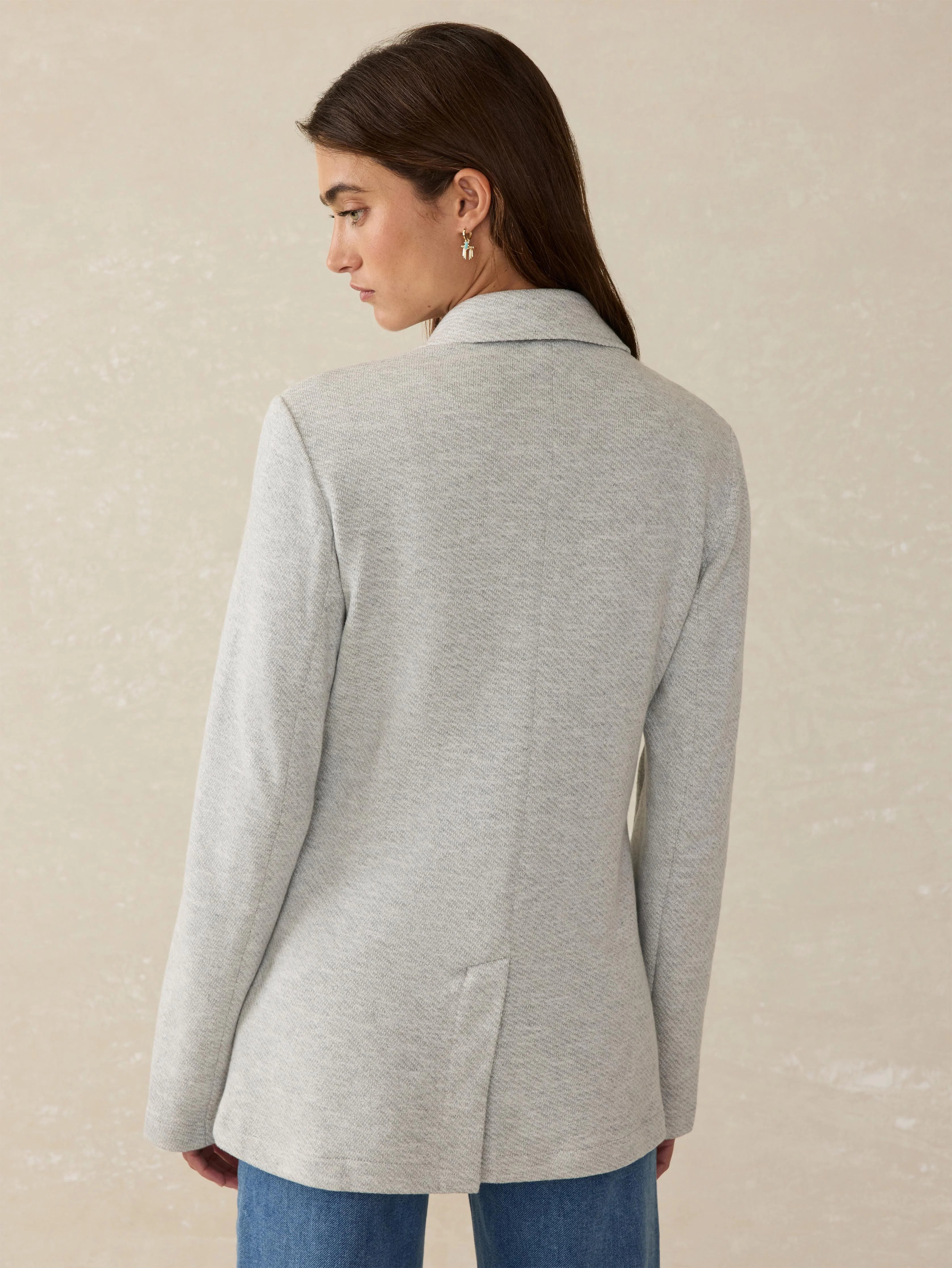Inlet Knit Blazer - Heather Grey
