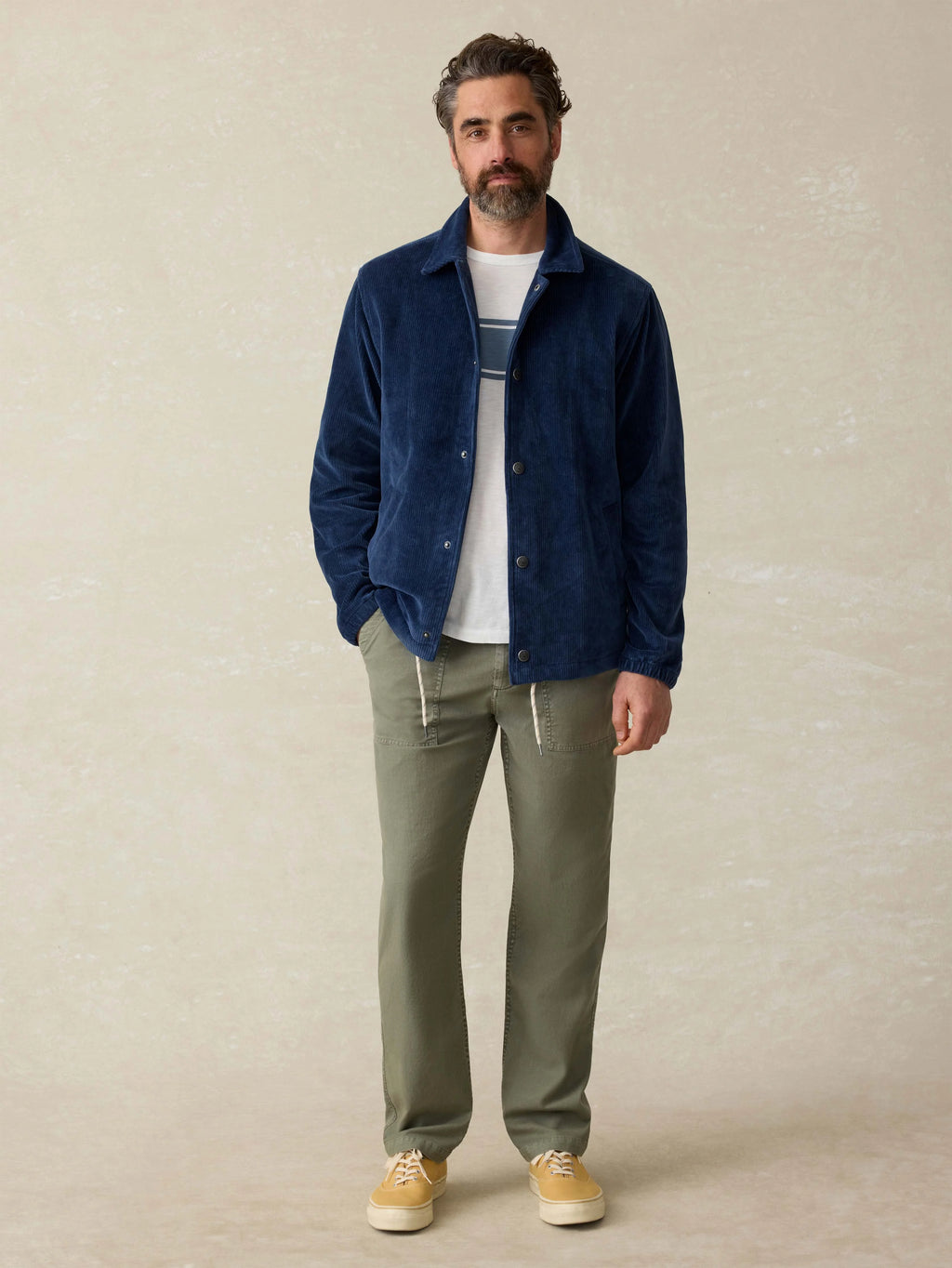Corduroy Coaches Jacket - Spring Navy